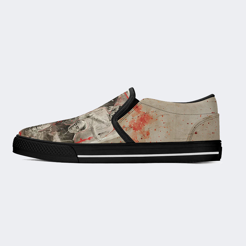 Unisex Horror Print - Slip On Shoes