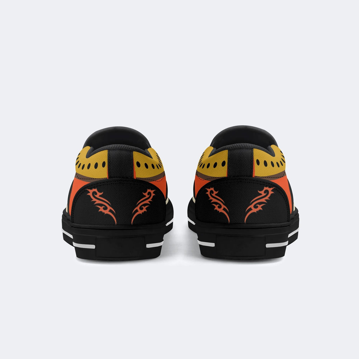 Vintage Tiger And Sword Print - Slip On Shoes