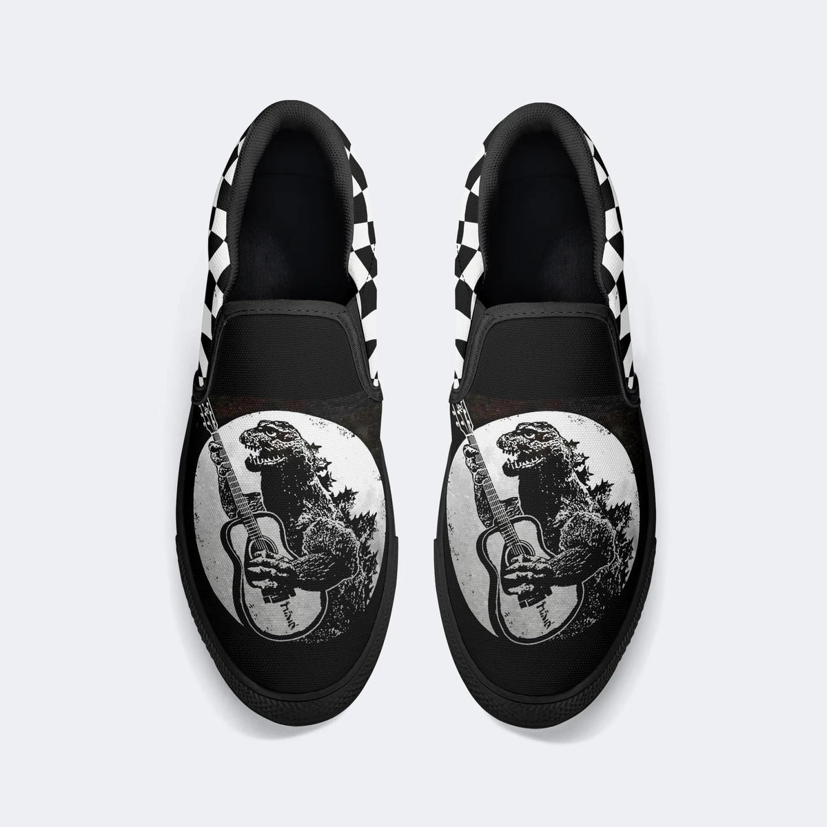 Horror Monster Print - Slip On Shoes