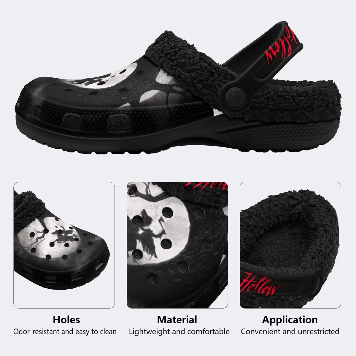 Horror Movie Graphic - Fur Lined Slippers