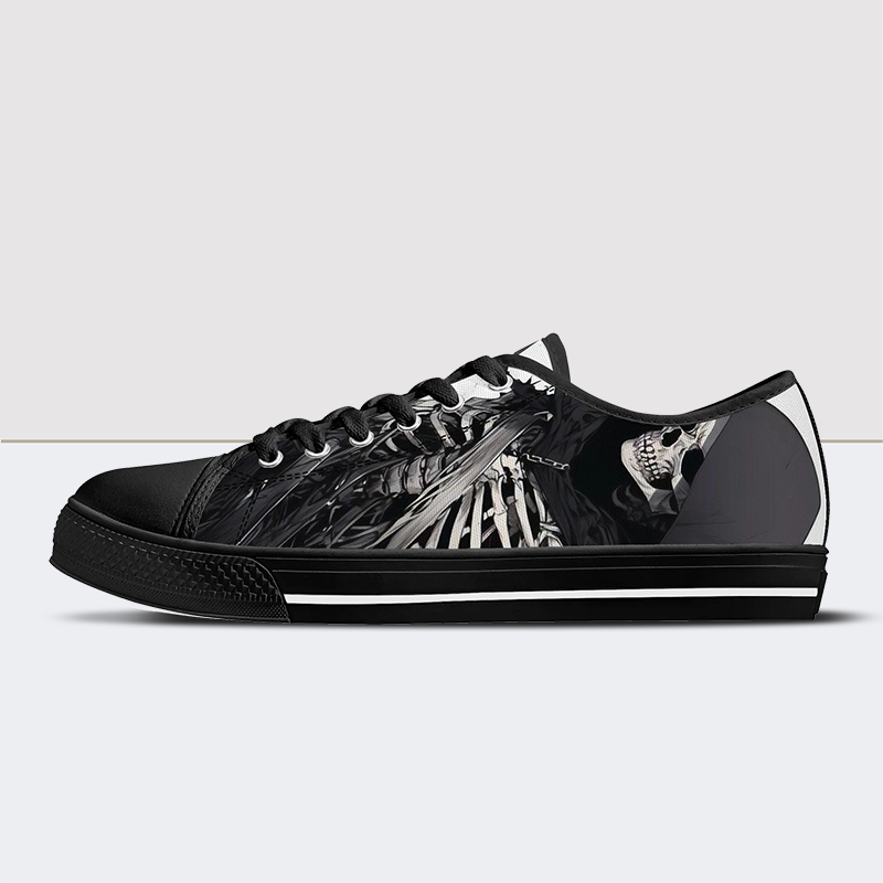 Lone Ranger Skull Low Top Canvas Shoes