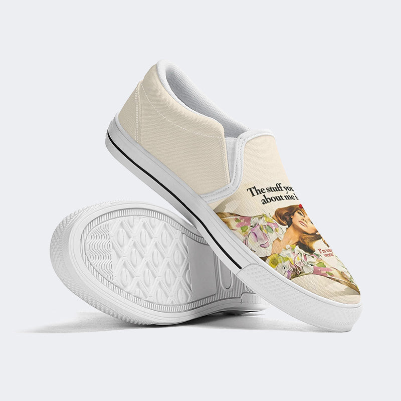 Vintage Poster Funny Word - Slip On Shoes