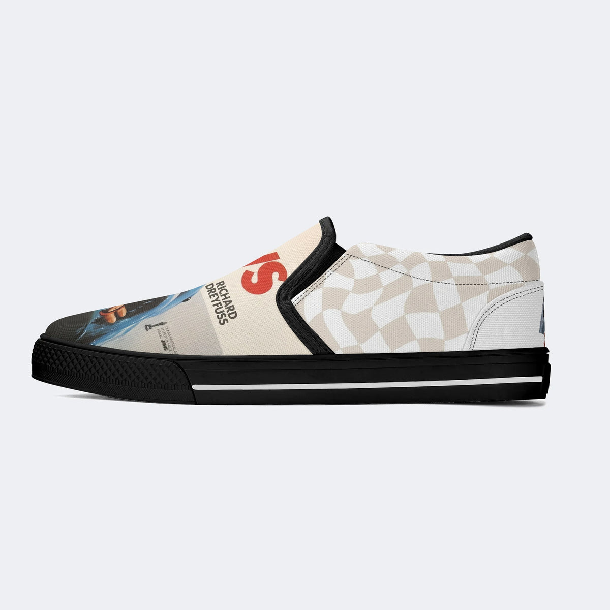 Jaws Retro Poster Unisex Classic Print - Slip On Shoes