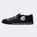 Unisex Horror Skull Print - Slip On Shoes