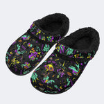 Gothic Dark Rock Skull - Fur Lined Slippers/Sandals