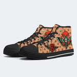 Vintage Rose Death Moth - High Top Canvas