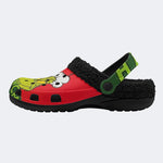 Xmas Grinch - Fur Lined Slippers/Sandals