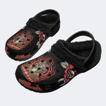 Traditional Ninja Frog Print - Fur Lined Slippers/Sandals