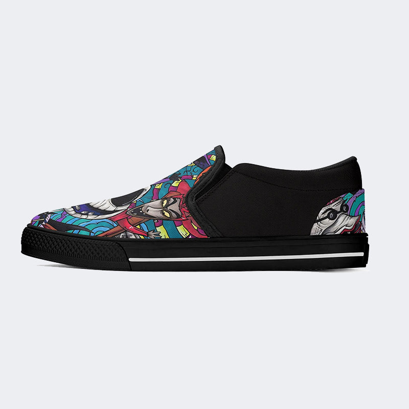 Unisex Halloween Horror Print - Slip On Shoes