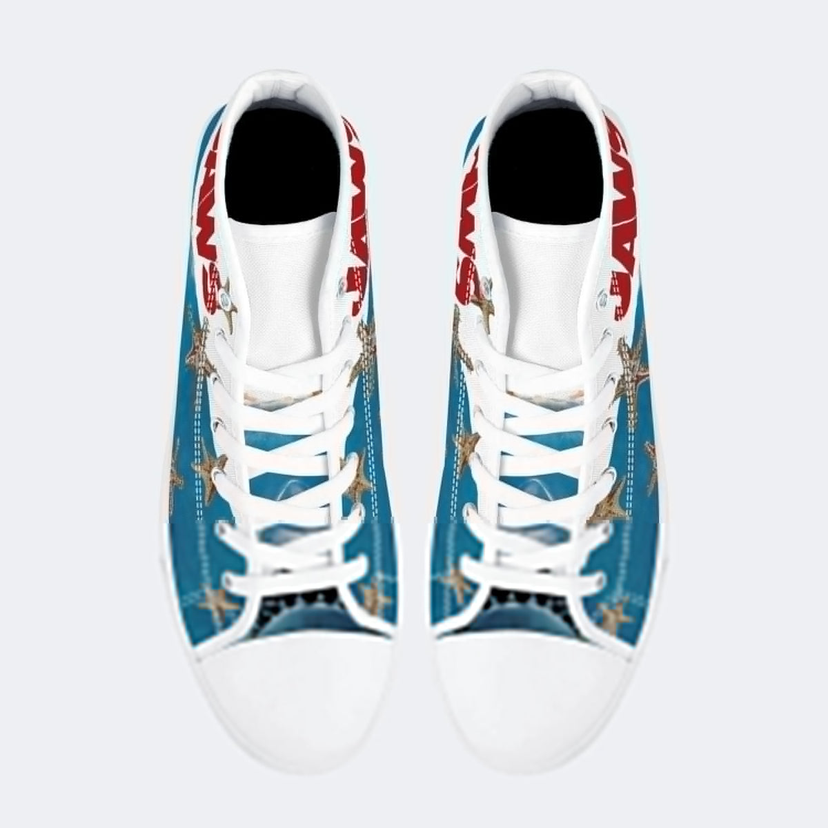 Quint's Shark Fishing Jaws Retro - High Top Canvas