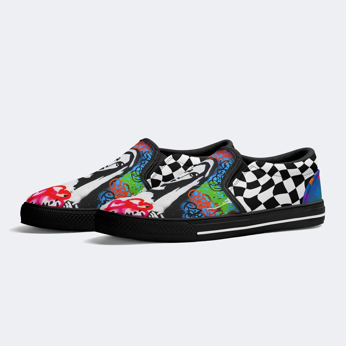 Unisex Graffiti Mary Art Print - Slip On Shoes