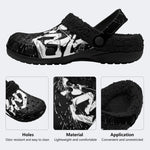 Skull Splash - Fur Lined Slippers/Sandals
