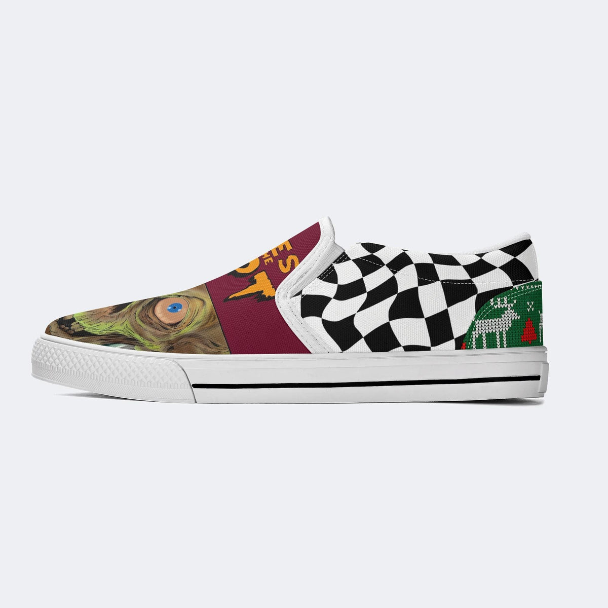 Unisex Tales Crypt Zombie Art Print - Slip On Shoes