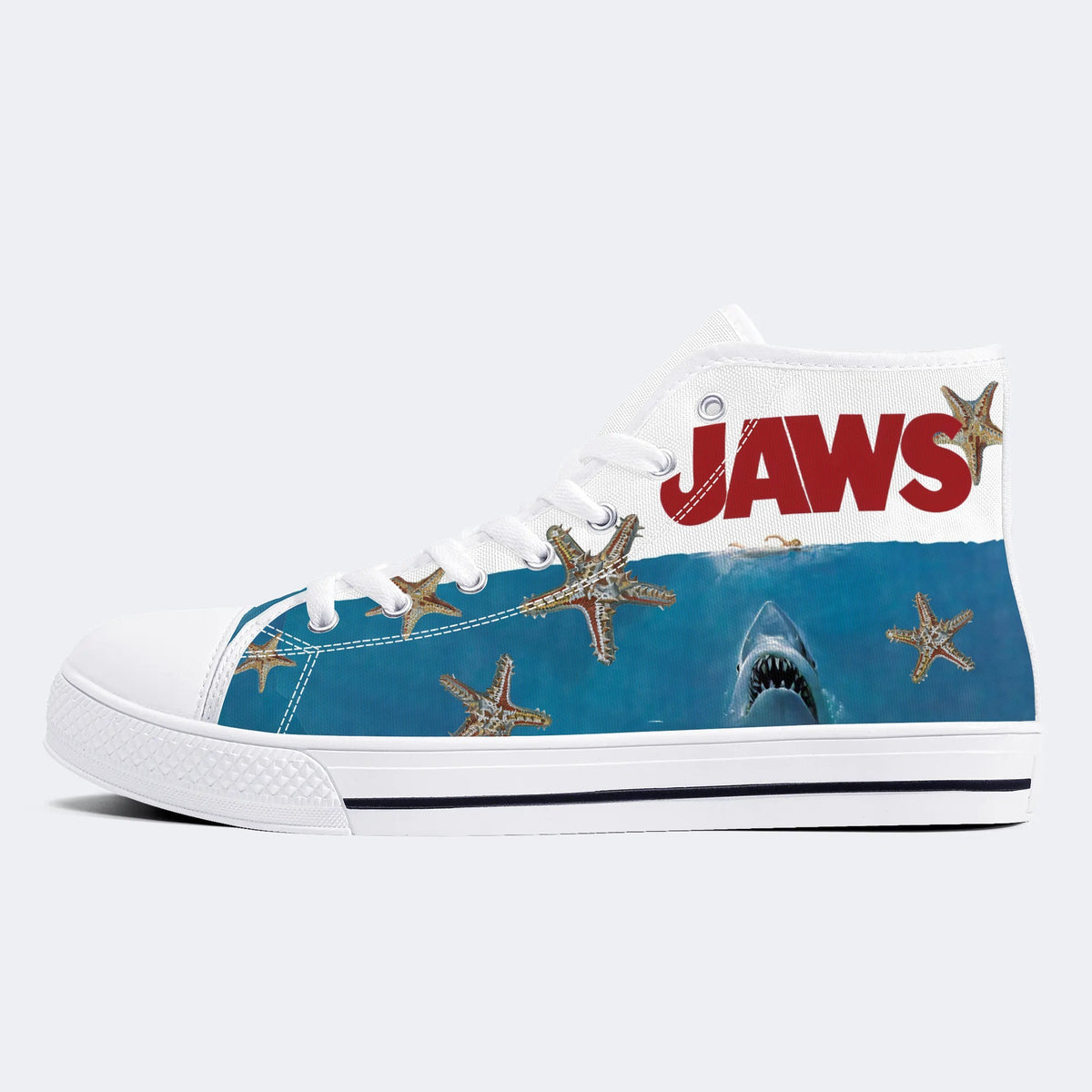 Quint's Shark Fishing Jaws Retro - High Top Canvas