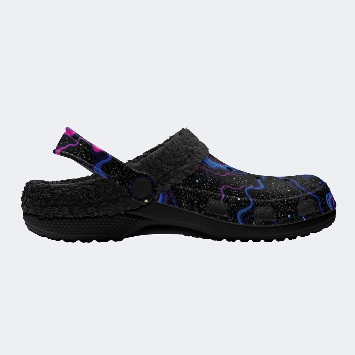 Cosmic Nebula Swirl - Fur Lined Slippers/Sandals