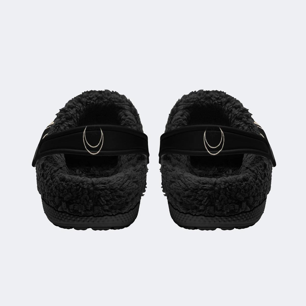 Occult Moth Skull Crescent - Fur Lined Slippers/Sandals