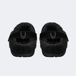 Occult Moth Skull Crescent - Fur Lined Slippers/Sandals