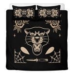 Black Panther Print - Three Piece Bedding Set