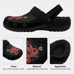 Gothic Thorn Heart Tattoo - Fur Lined Slippers/Sandals