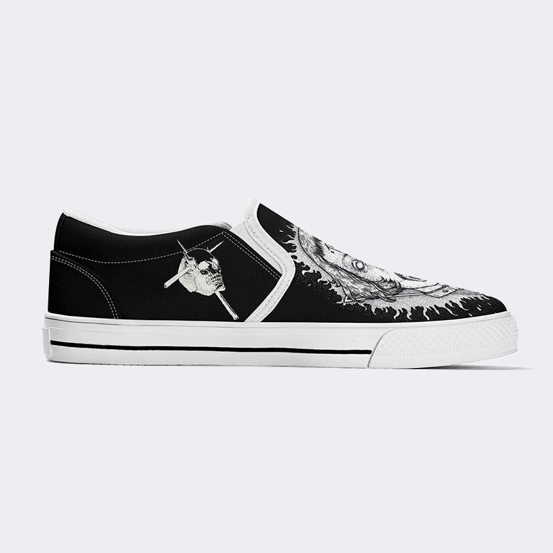 Unisex Horror Print - Slip On Shoes