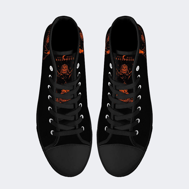 Unisex Halloween Horror Totenkopf Druck - High Top Canvas