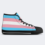 Transgender Flag High Top Canvas Shoes