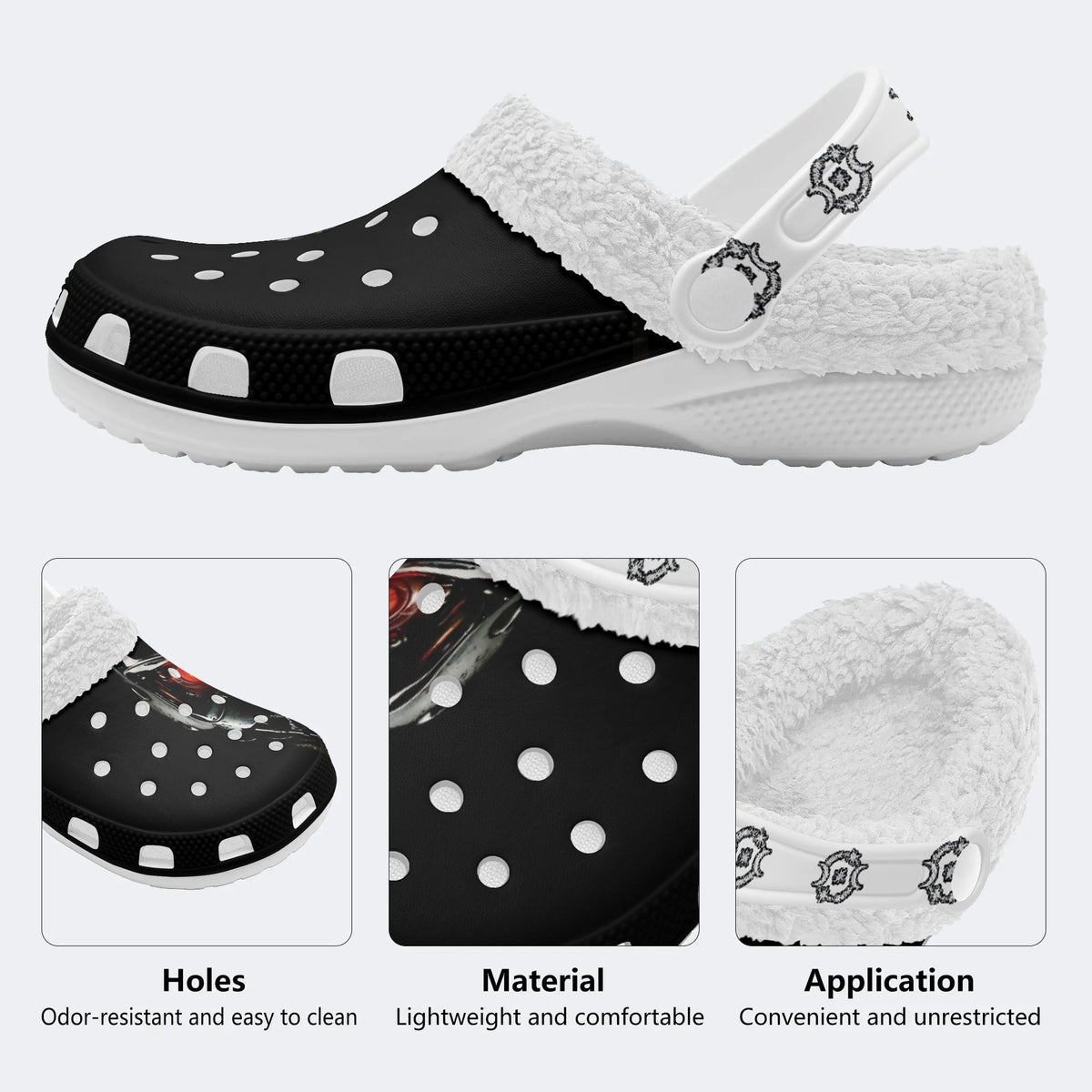 Terminator Print - Fur Lined Slippers/Sandals