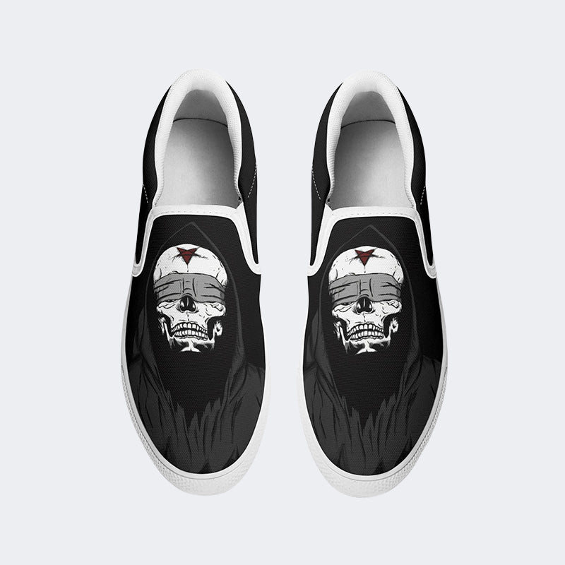 Skull Unisex Print - Slip On Shoes