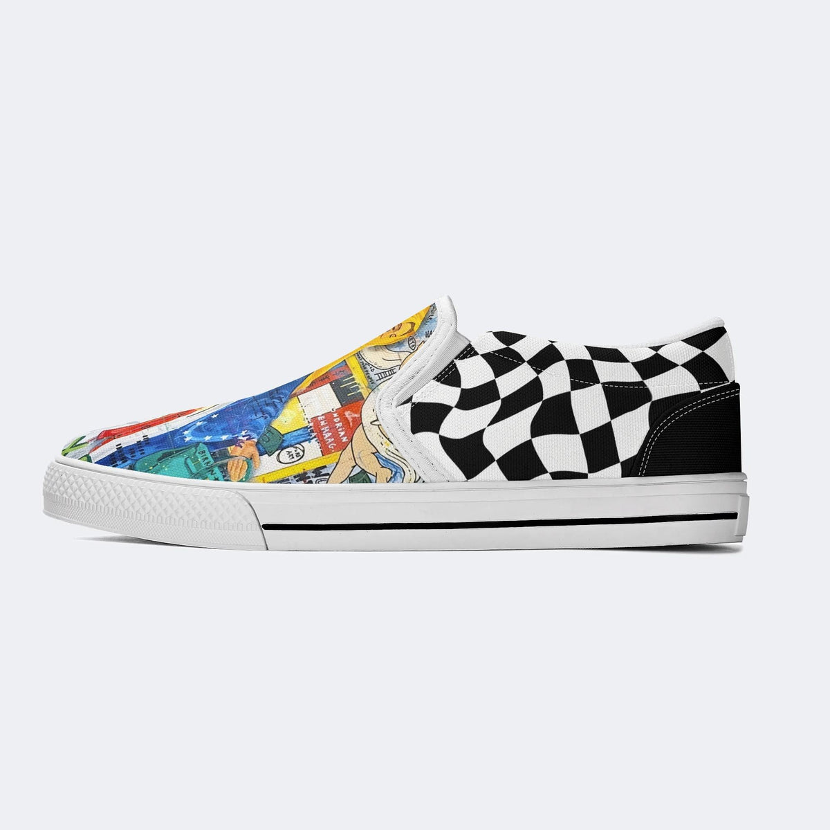 Unisex Graffiti Mary Art Print - Slip On Shoes