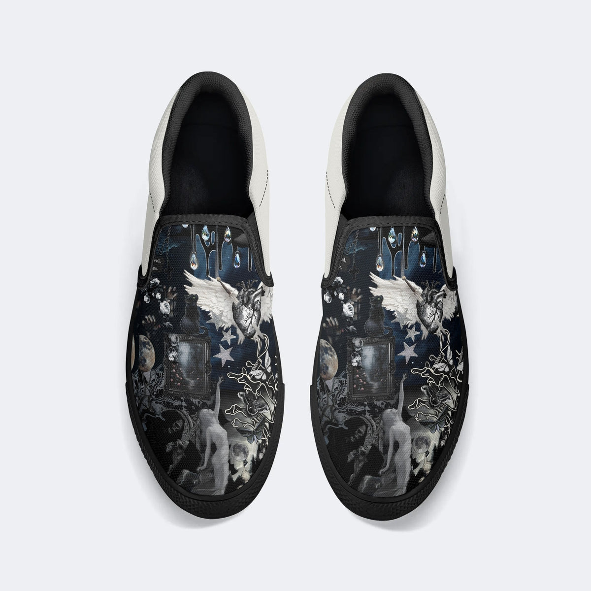 Horror Collage Print - Slip On Shoes