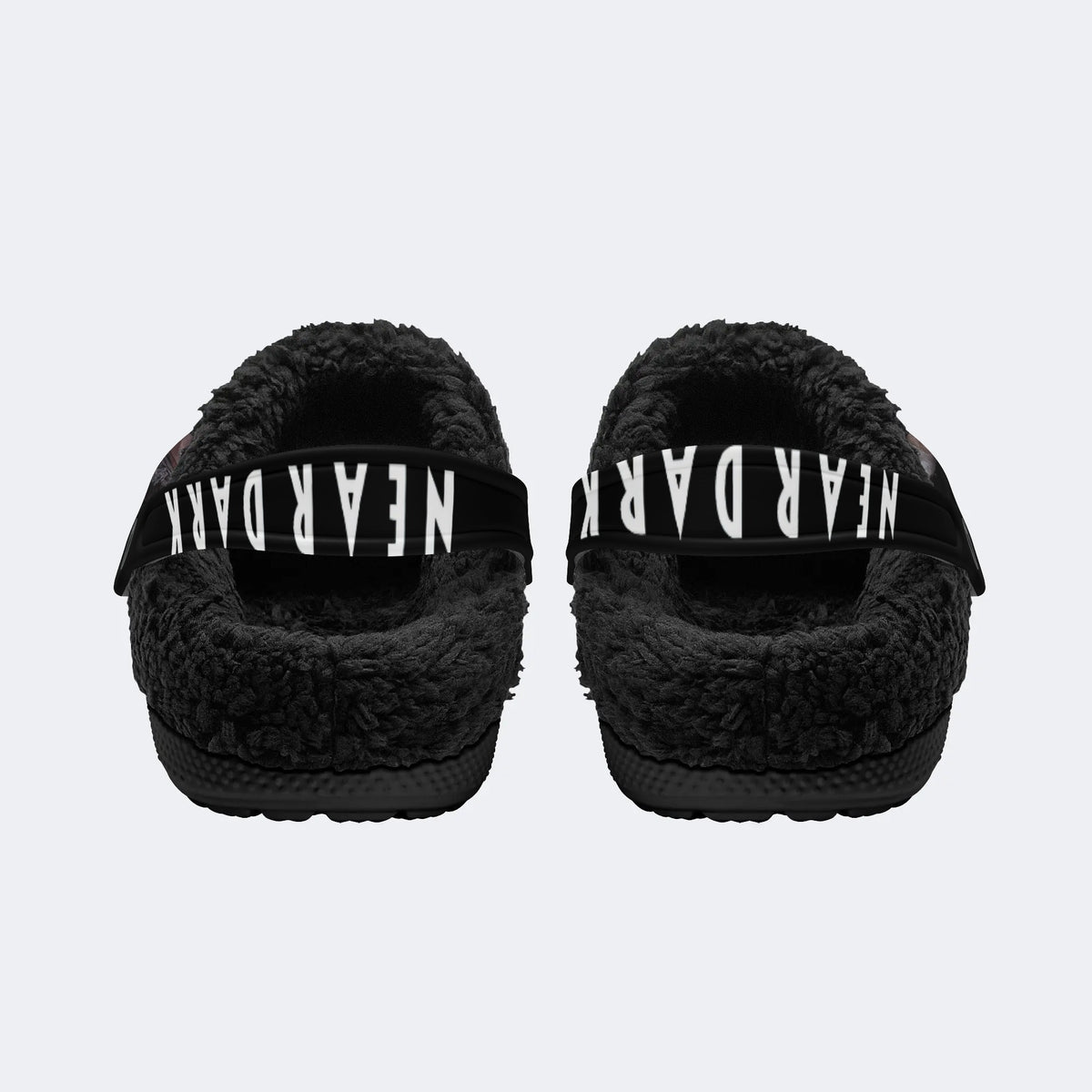 Horror Movie Vintage Print - Fur Lined Slippers