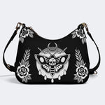 Death Moth Vintage Print - Leather Crossbody Bag