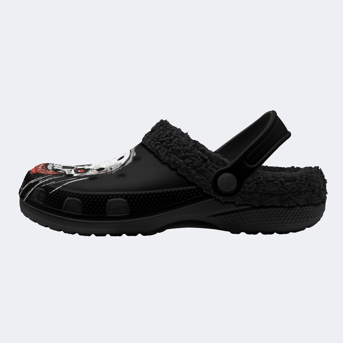 Blood Mouth Bat Skull - Fur Lined Slippers/Sandals
