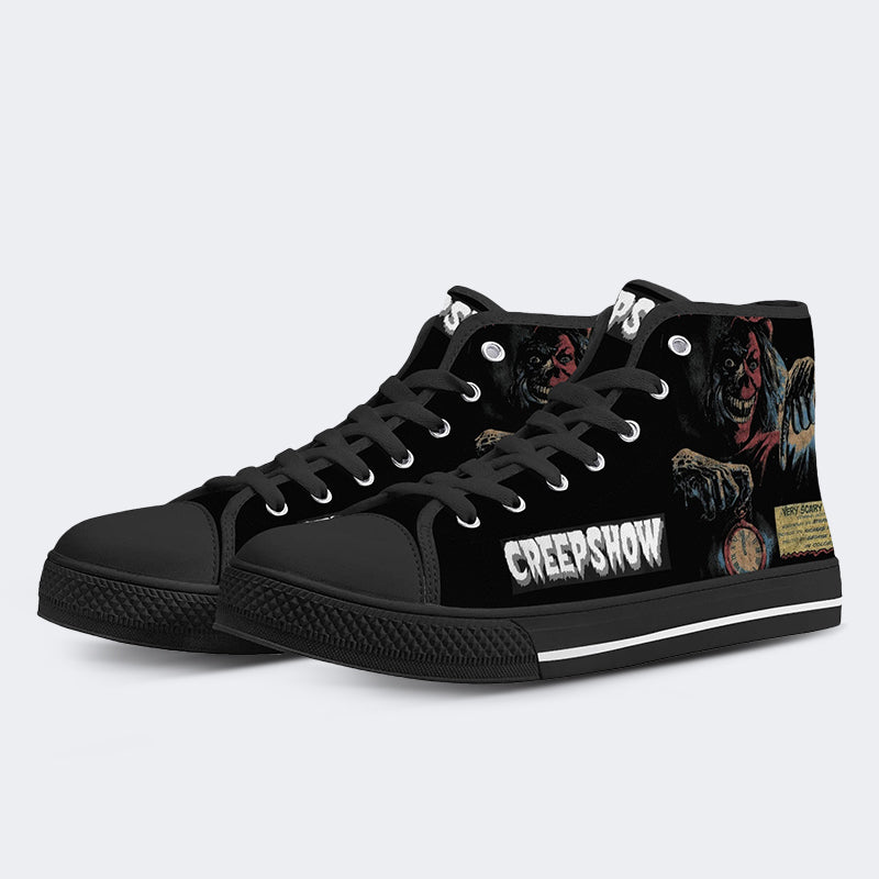 Horror Movie Vintage Graphic - High Top Canvas