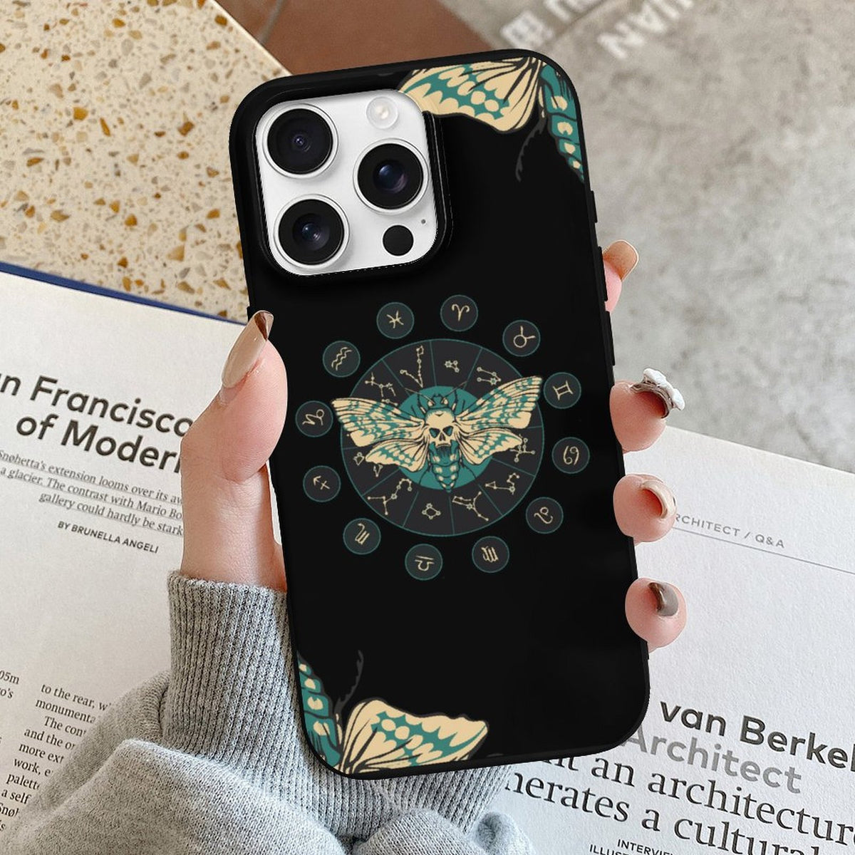 Constellation Death Moth Print - Phone Case