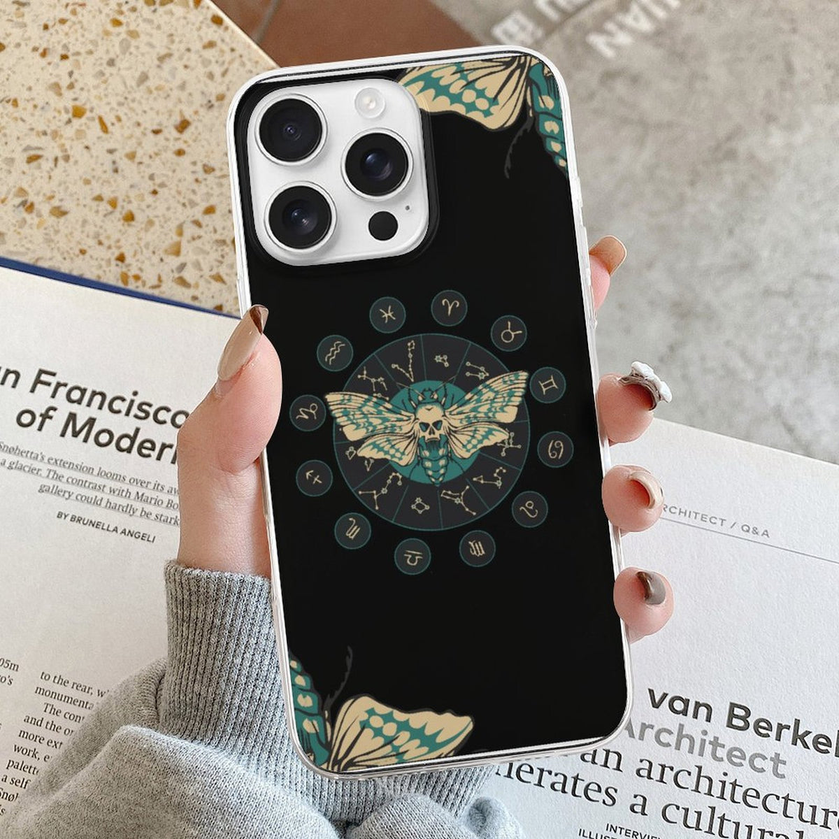 Constellation Death Moth Print - Phone Case