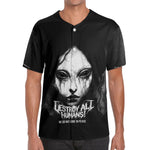 Dark Horror Alien - Men's Short Sleeve Baseball Jersey