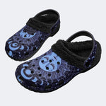 Celestial Sun Moon - Fur Lined Slippers/Sandals