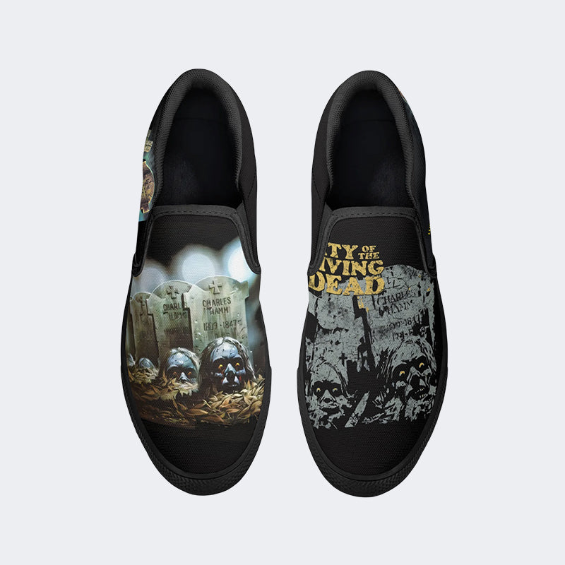 Horror Retro City Unisex - Slip On Shoes