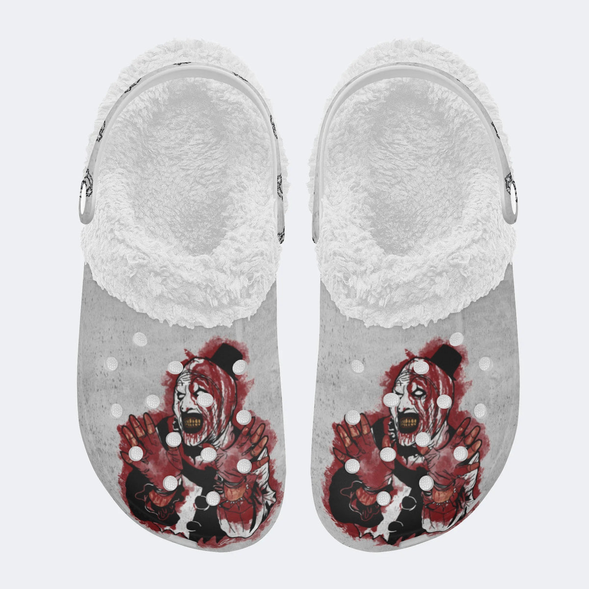 Unisex Horror Print - Fur Lined Slippers