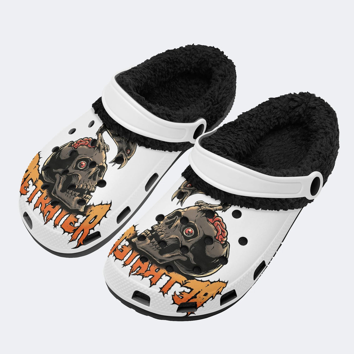 Trippy Bones - Fur Lined Slippers/Sandals