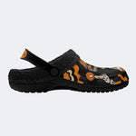 Orange Dead Skull - Fur Lined Slippers/Sandals