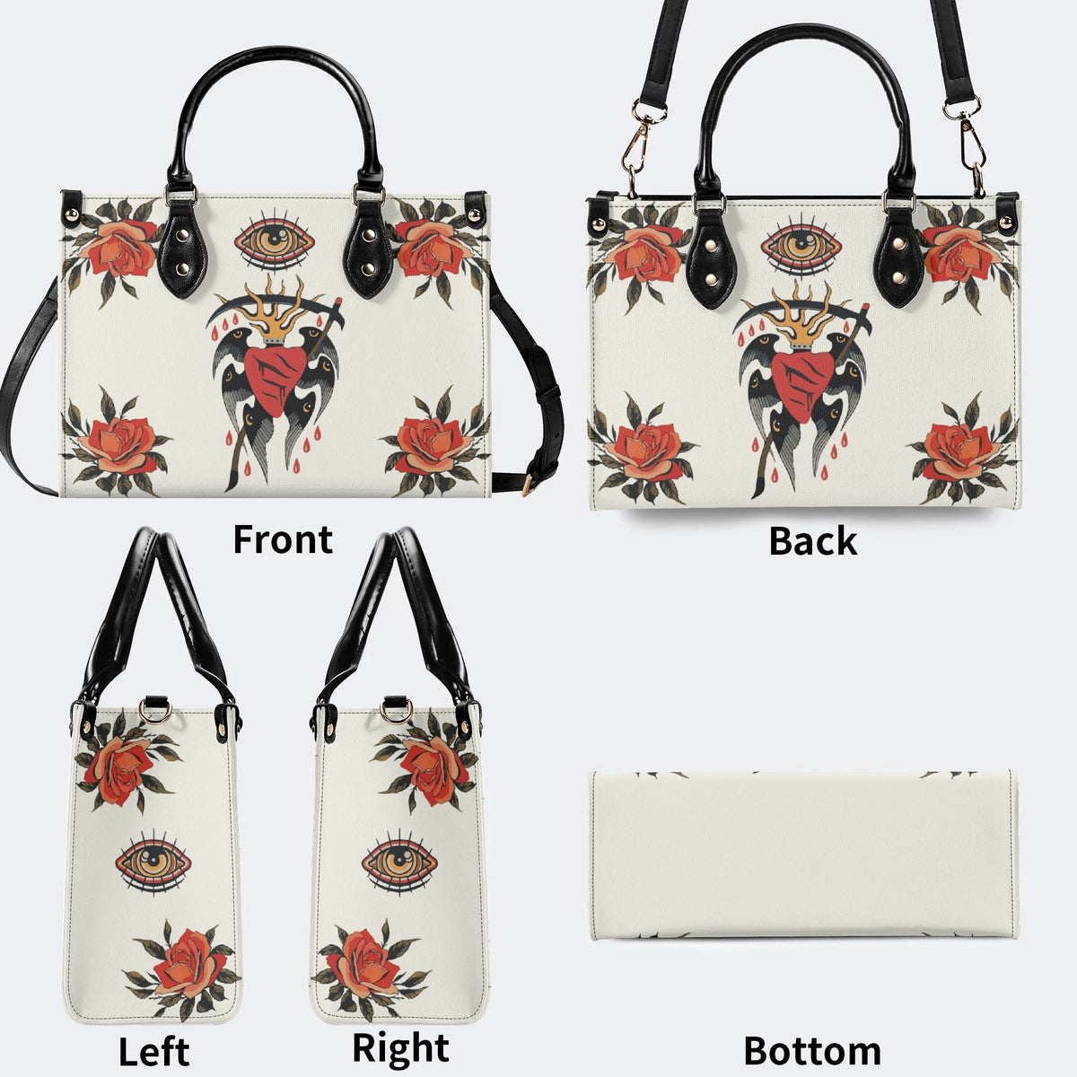 Eyes & Heart - Leather Handbag