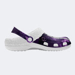 Butterfly And Toe Bone Print - Fur Lined Slippers/Sandals