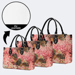Roses of Heliogabal Print - Leather Handbag