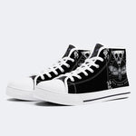 Surreale Todesmotte&amp;Totenkopf - High Top Canvas