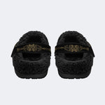 Gothic Panther Tattoo Art - Fur Lined Slippers/Sandals