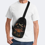 Vintage Floral Moth Print - Chest Bag