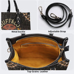 Vintage Death Moth Print - Leather Handbag