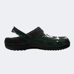 Ghost Text Skull - Fur Lined Slippers/Sandal